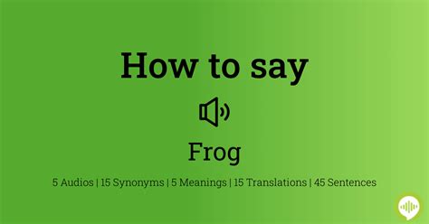 how to pronounce frog.